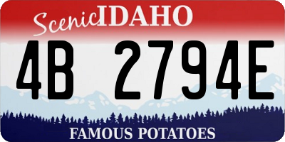 ID license plate 4B2794E