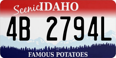 ID license plate 4B2794L