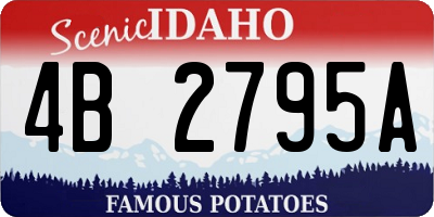 ID license plate 4B2795A