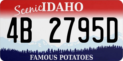ID license plate 4B2795D