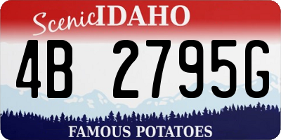 ID license plate 4B2795G