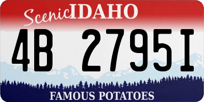 ID license plate 4B2795I