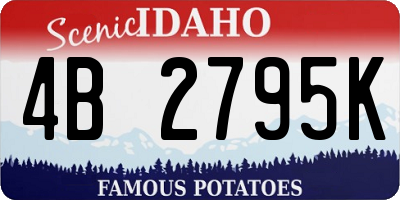 ID license plate 4B2795K