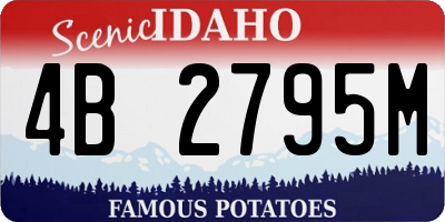 ID license plate 4B2795M
