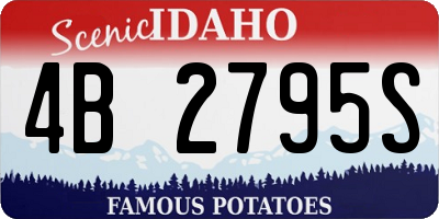 ID license plate 4B2795S