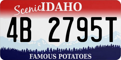 ID license plate 4B2795T