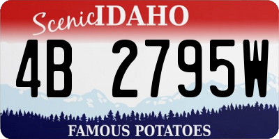 ID license plate 4B2795W