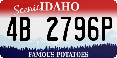 ID license plate 4B2796P