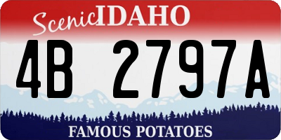 ID license plate 4B2797A
