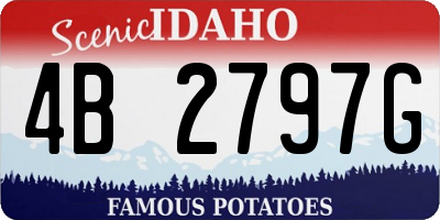 ID license plate 4B2797G