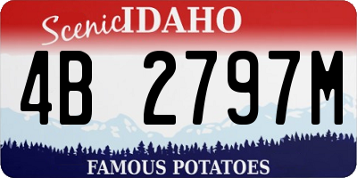 ID license plate 4B2797M