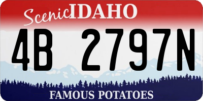 ID license plate 4B2797N