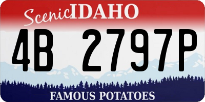 ID license plate 4B2797P