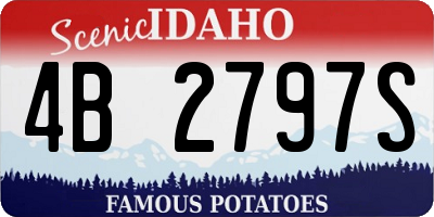 ID license plate 4B2797S