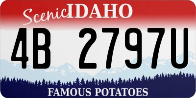 ID license plate 4B2797U