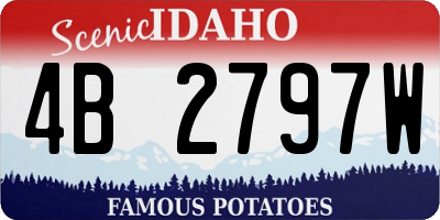ID license plate 4B2797W