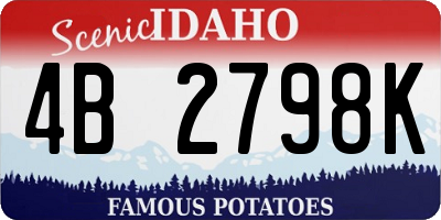 ID license plate 4B2798K
