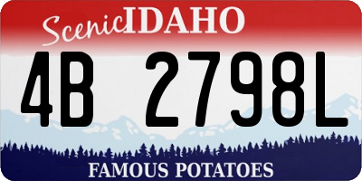 ID license plate 4B2798L
