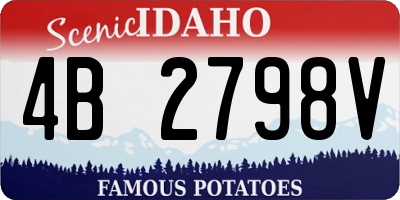 ID license plate 4B2798V