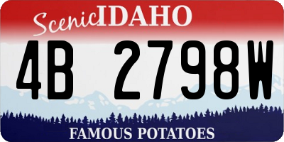 ID license plate 4B2798W