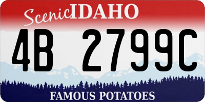 ID license plate 4B2799C