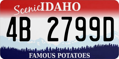 ID license plate 4B2799D