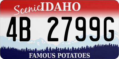 ID license plate 4B2799G
