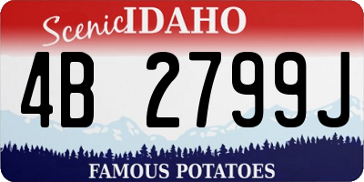 ID license plate 4B2799J