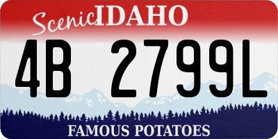 ID license plate 4B2799L