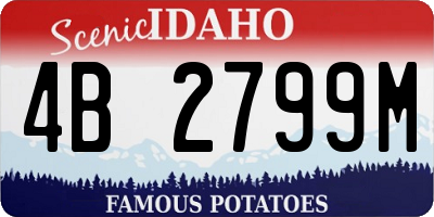 ID license plate 4B2799M