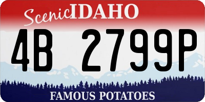 ID license plate 4B2799P