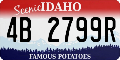 ID license plate 4B2799R
