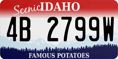 ID license plate 4B2799W
