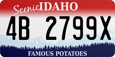 ID license plate 4B2799X