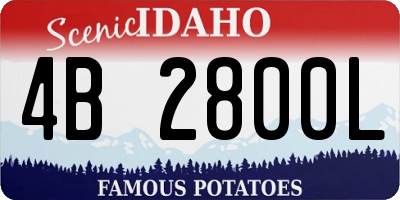 ID license plate 4B2800L