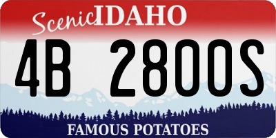 ID license plate 4B2800S