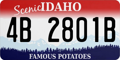 ID license plate 4B2801B