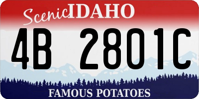 ID license plate 4B2801C