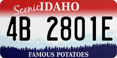 ID license plate 4B2801E