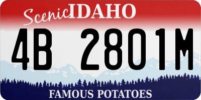 ID license plate 4B2801M