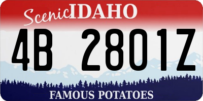 ID license plate 4B2801Z