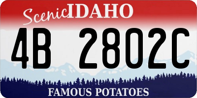 ID license plate 4B2802C