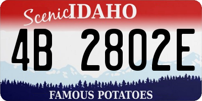 ID license plate 4B2802E