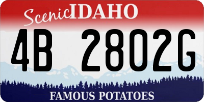 ID license plate 4B2802G