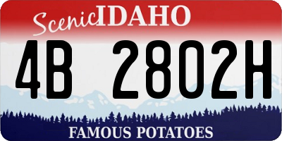 ID license plate 4B2802H