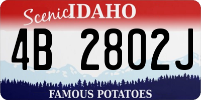 ID license plate 4B2802J