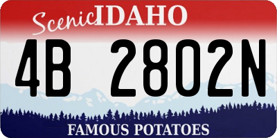 ID license plate 4B2802N