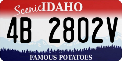 ID license plate 4B2802V
