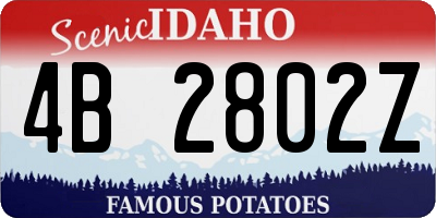 ID license plate 4B2802Z