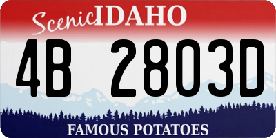 ID license plate 4B2803D